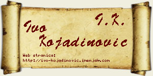 Ivo Kojadinović vizit kartica